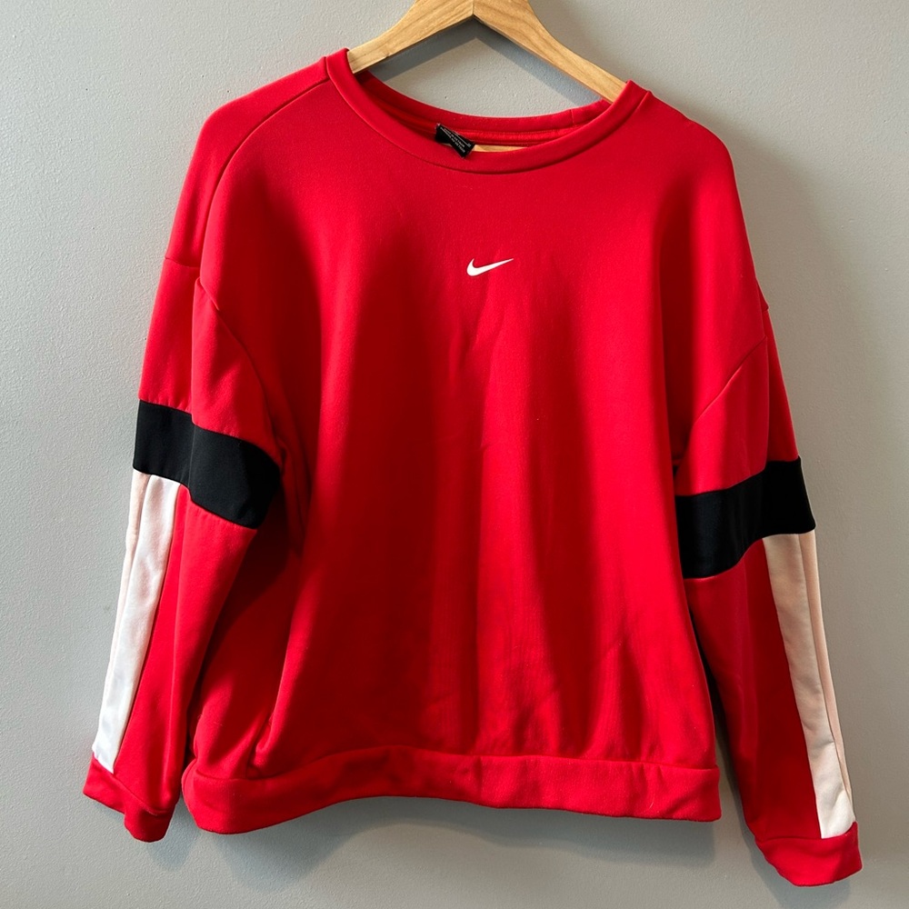 Nike Red and Black Sweatshirt